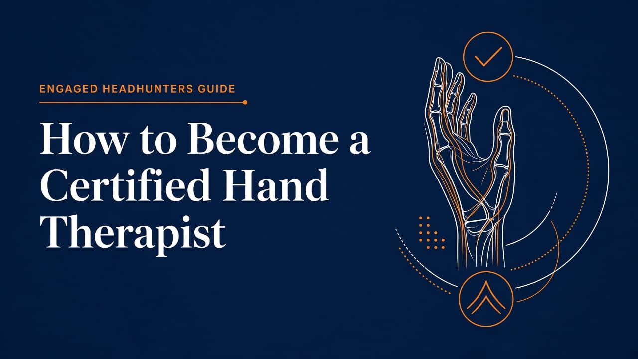 Engaged Headhunters guide header: How to become a certified hand therapist