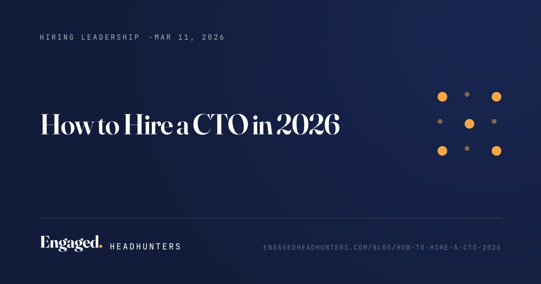 How to Hire a CTO in 2026