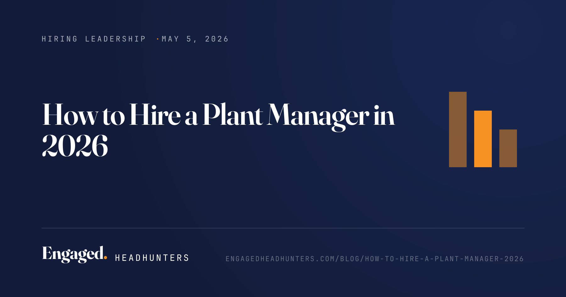 How to Hire a Plant Manager in 2026