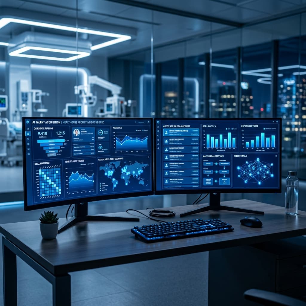 AI-powered recruiting technology dashboard used in modern home health workforce acquisition