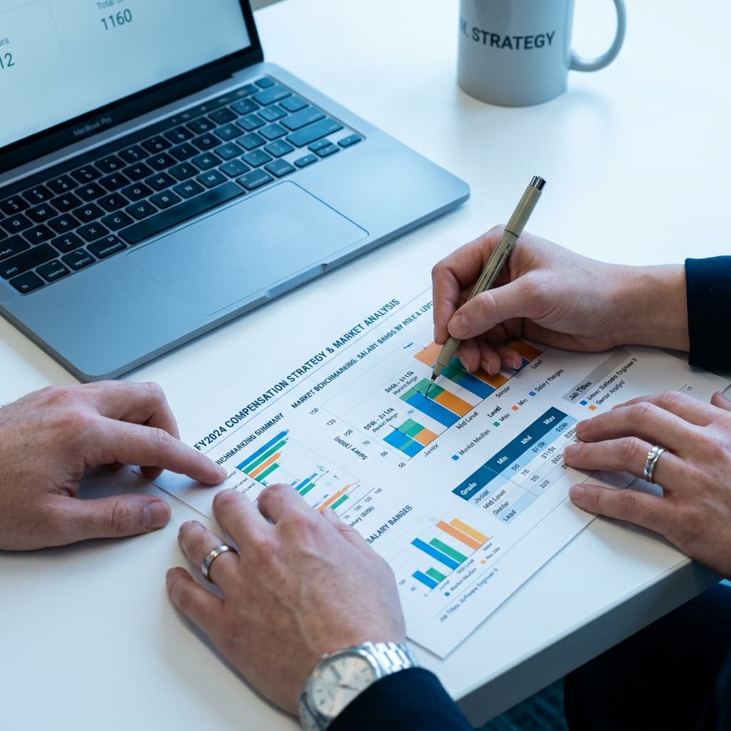 Compensation analysis documents used during executive search fee negotiations