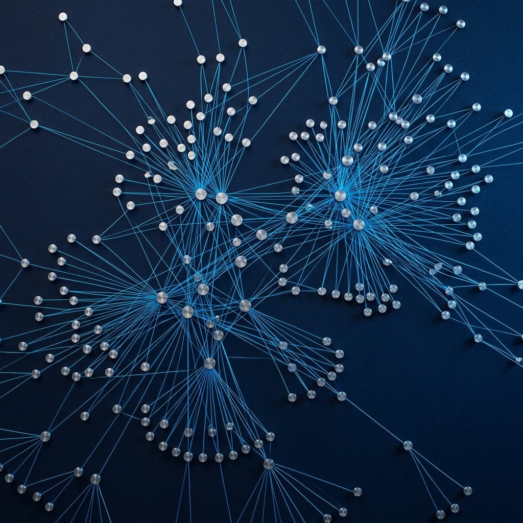 Executive talent network map showing how headhunters connect organizations with passive candidates