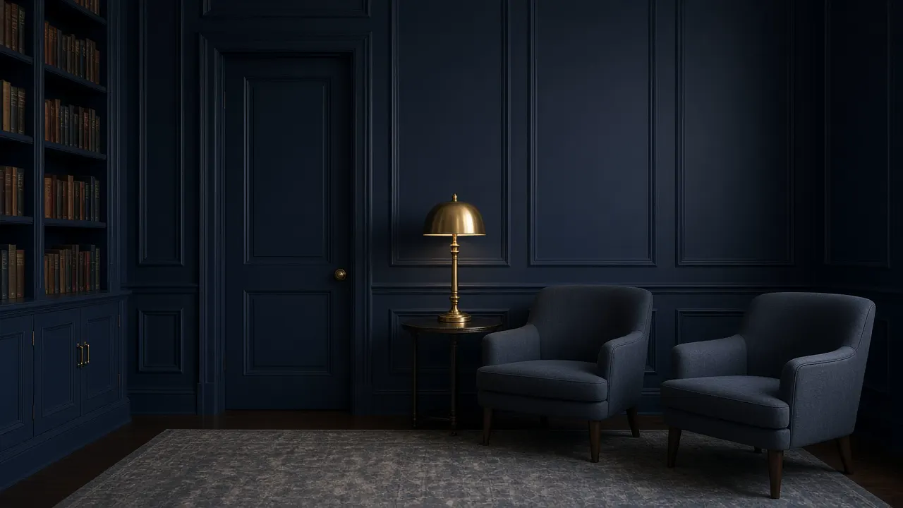 Empty consulting room with two chairs, used to illustrate a private career conversation. No people and no client names.